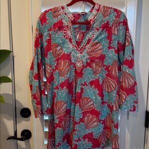 Lilly Pulitzer Sarasota watermelon Coralina tunic top